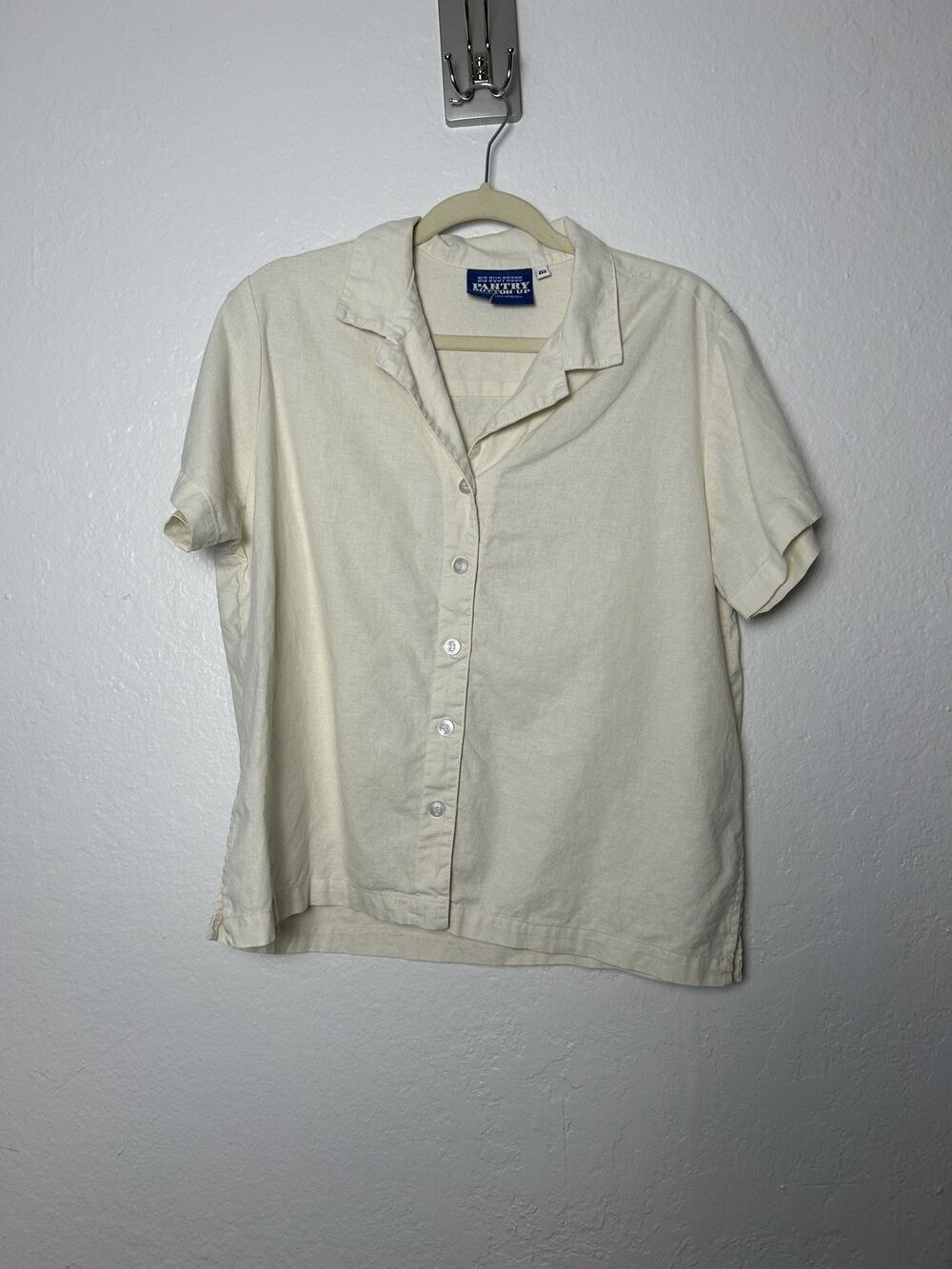 Big Bud Press Vintage Off White Pantry Box Button Down Shirt Size Med